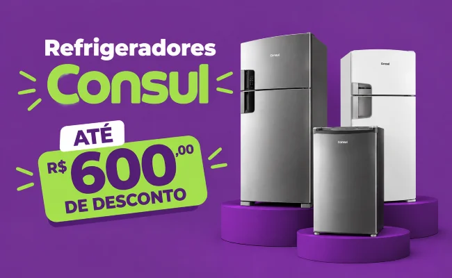 refrigerador consul desconto Refrigerador Consul com R$ 600 de desconto