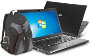 notebook win com mochila