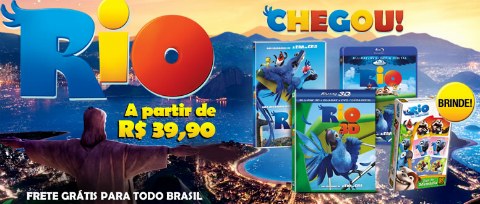 DVD Blu-Ray Brinde Filme Rio