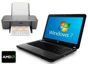 Notebook e impressora HP